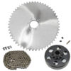 Mini Bike 6 Hole 420 Sprocket, 5' Chain & Clutch